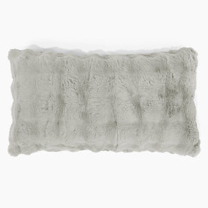 Fodera per Cuscino Rettangolare Gigante 40 x 70cm - Pelliccia Sintetica a Bolle Verde Salvia