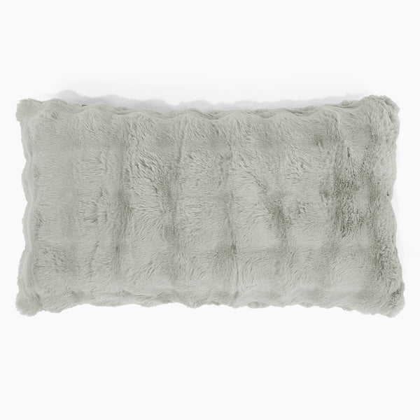 Fodera per Cuscino Rettangolare Gigante 40 x 70cm - Pelliccia Sintetica a Bolle Verde Salvia 01