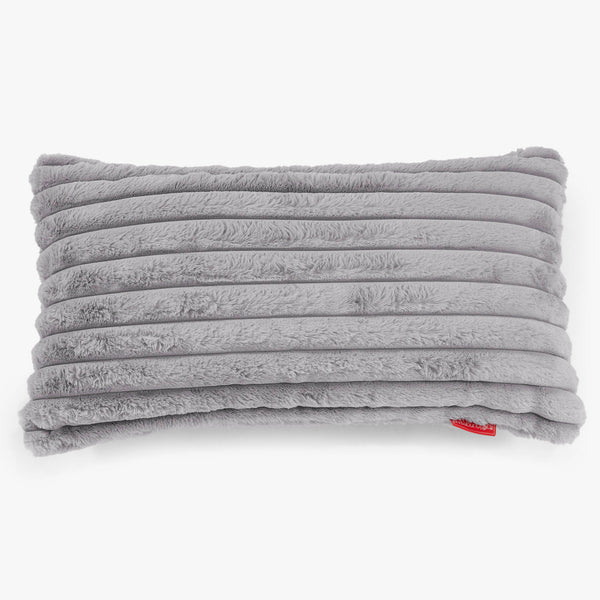 Fodera per Cuscino Rettangolare Gigante 40 x 70cm - Velluto Felpato Ultra Morbido Grigio1