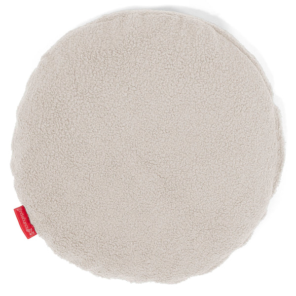 Fodera per Cuscino Rotondo 50cm - Bouclé Avorio1