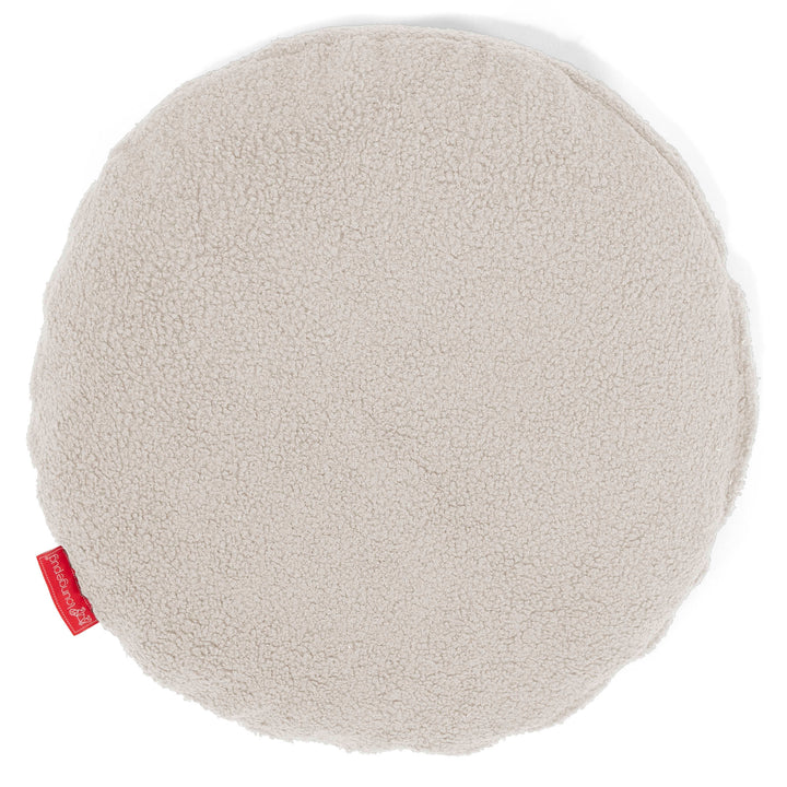 Fodera per Cuscino Rotondo 50cm - Bouclé Avorio1