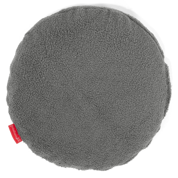 Fodera per Cuscino Rotondo 50cm - Bouclé Grigio1