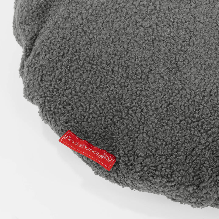 Fodera per Cuscino Rotondo 50cm - Bouclé Grigio2