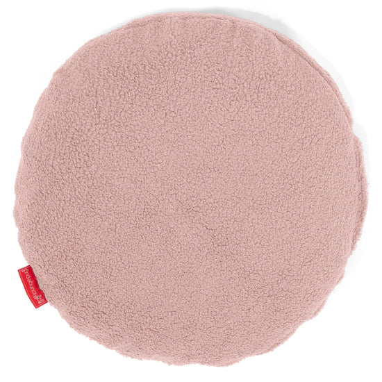 Fodera per Cuscino Rotondo 50cm - Bouclé Rosa1