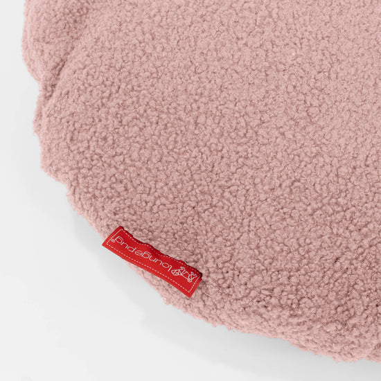 Fodera per Cuscino Rotondo 50cm - Bouclé Rosa2