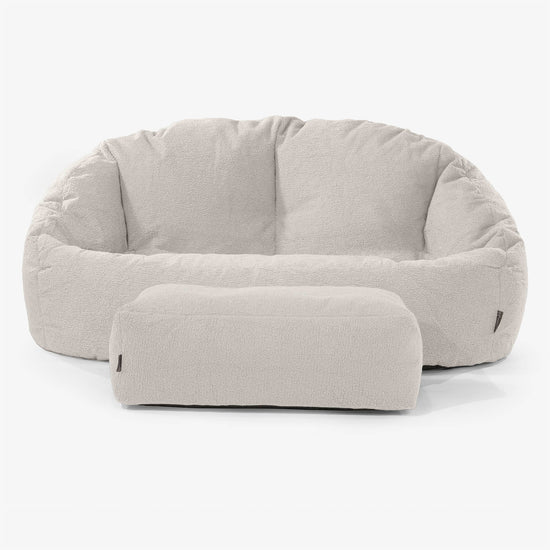 Divano a Sacco Bubble - Bouclé Avorio 02