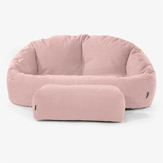 Divano a Sacco Bubble - Bouclé Rosa 02