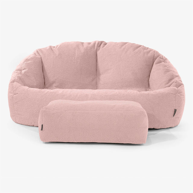 Divano a Sacco Bubble - Bouclé Rosa 02
