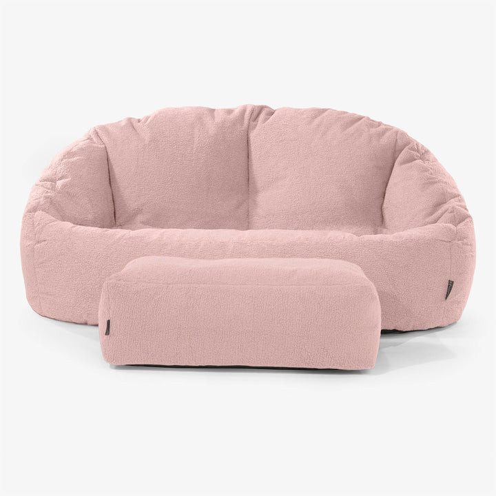 Divano a Sacco Bubble - Bouclé Rosa 02