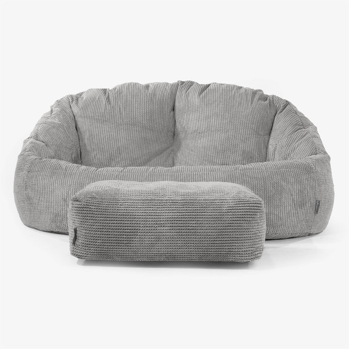 Divano a Sacco Bubble - Pompon Carbone Grigio 02