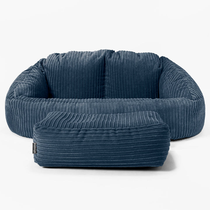Divano a Sacco Bubble - Velluto a Coste Navy 02