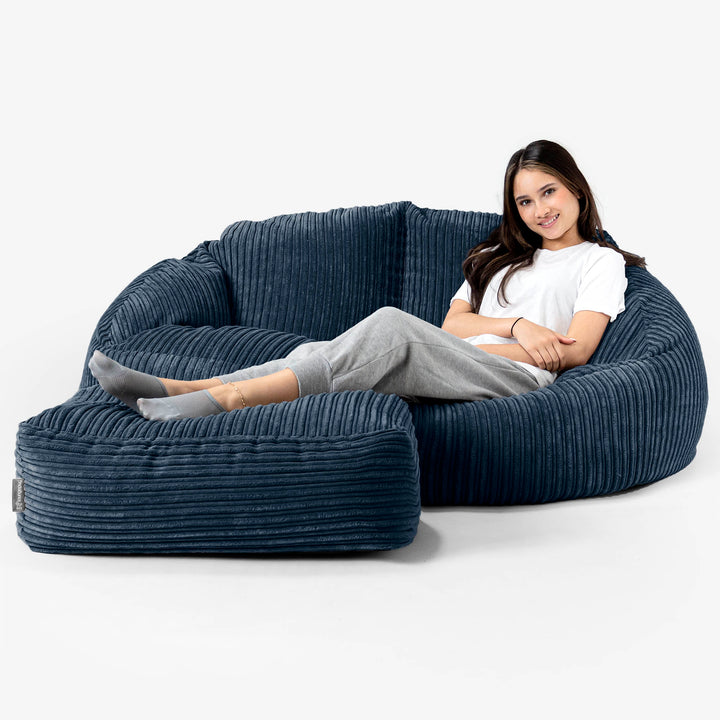 Divano a Sacco Bubble - Velluto a Coste Navy 03
