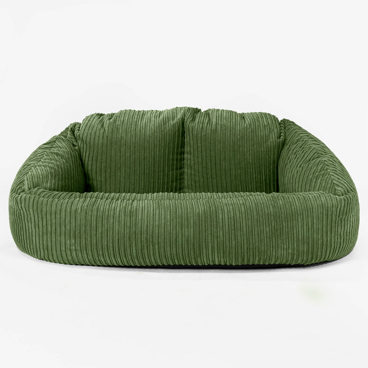 Divano a Sacco Bubble - Velluto a Coste Verde Foresta 01