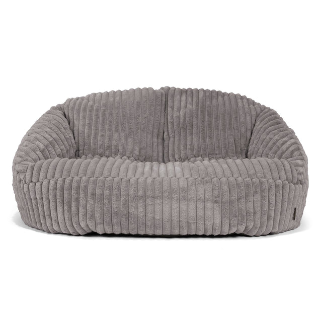 Divano a Sacco Bubble - Velluto Felpato Ultra Morbido Grigio 01