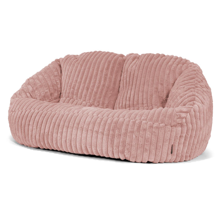 Divano a Sacco Bubble - Velluto Felpato Ultra Morbido Rosa Antico 04