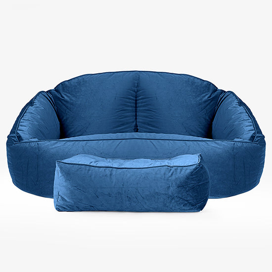 Divano a Sacco Bubble - Velluto a Coste Navy 02