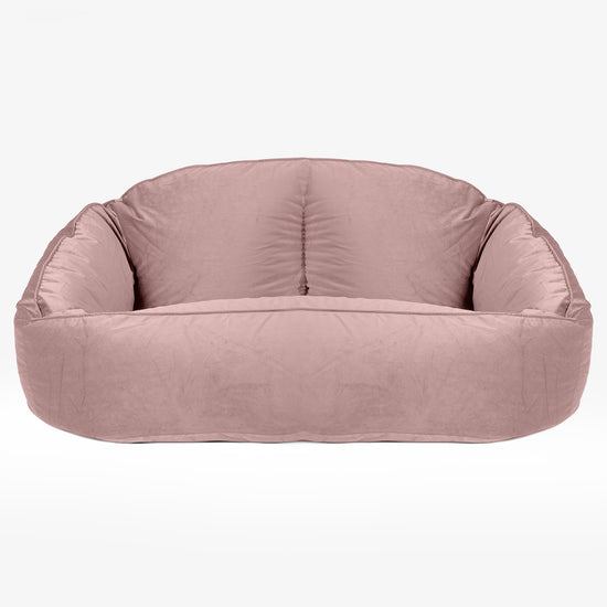 Divano a Sacco Bubble - Velluto a Coste Rosa 01
