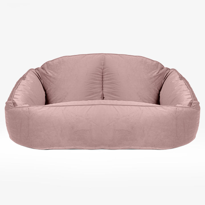 Divano a Sacco Bubble - Velluto a Coste Rosa 01
