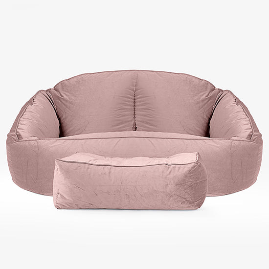 Divano a Sacco Bubble - Velluto a Coste Rosa 02