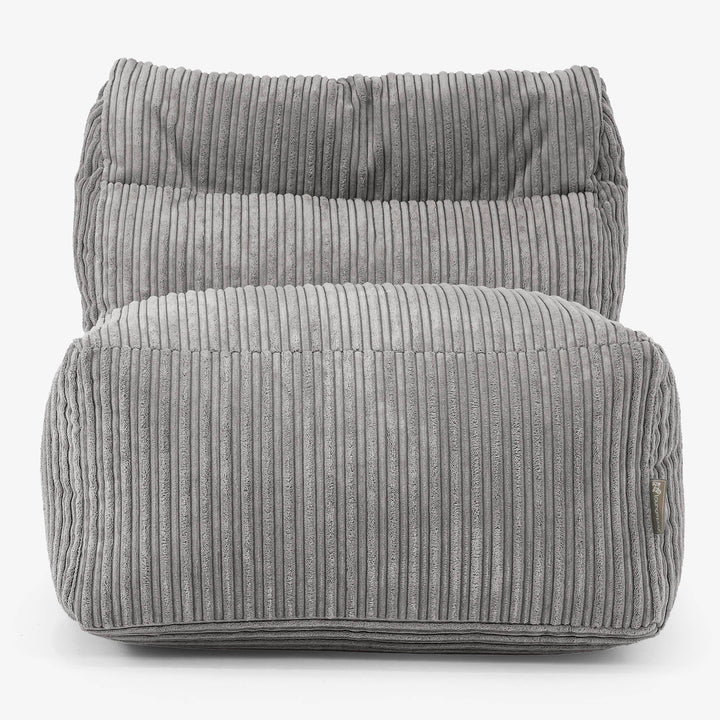 Divano Modulabile Pouf, Sezione Centrale - Velluto a Coste Grafite 02