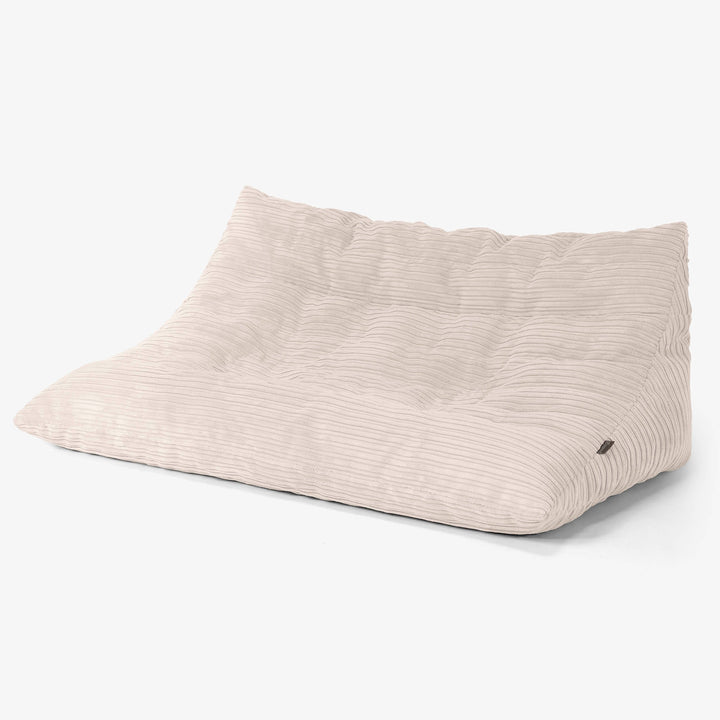 Divano Pouf da Pavimento Noah - Velluto a Coste Avorio 02