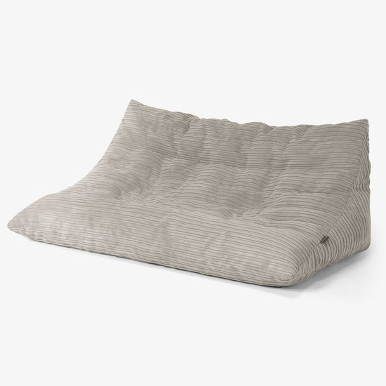 Divano Pouf da Pavimento Noah - Velluto a Coste Visone 02