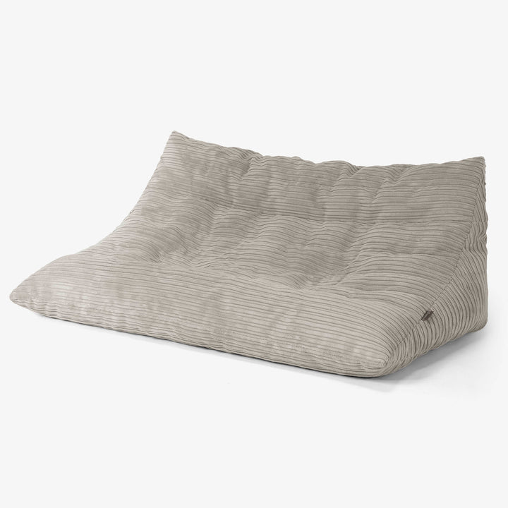 Divano Pouf da Pavimento Noah - Velluto a Coste Visone 02