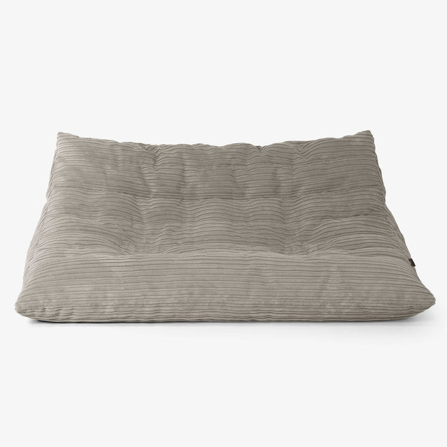 Divano Pouf da Pavimento Noah - Velluto a Coste Visone 01