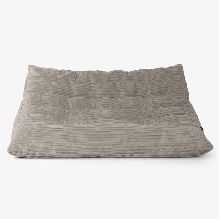 Divano Pouf da Pavimento Noah - Velluto a Coste Visone 01