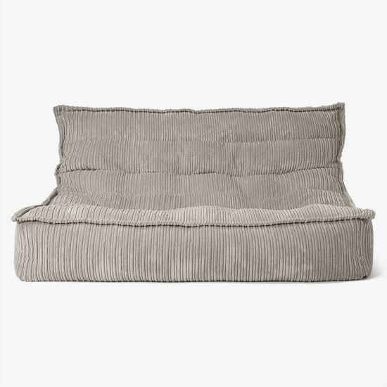 Divano Pouf da Pavimento Oliver - Velluto a Coste Visone 01
