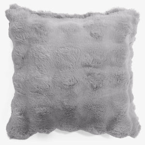 Fodera per Cuscino 47 x 47cm - Pelliccia Sintetica a Bolle Grigio
