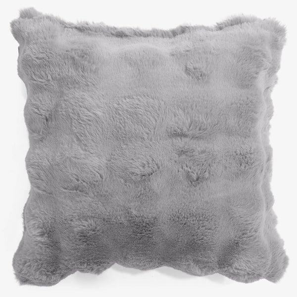 Fodera per Cuscino 47 x 47cm - Pelliccia Sintetica a Bolle Grigio 01