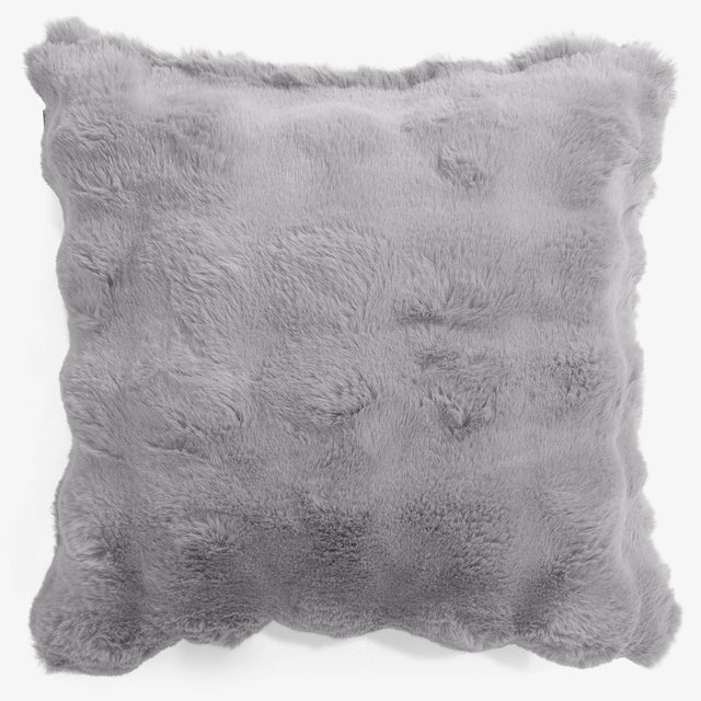 Fodera per Cuscino 47 x 47cm - Pelliccia Sintetica a Bolle Grigio 01