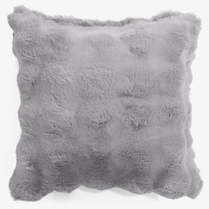 Fodera per Cuscino 47 x 47cm - Pelliccia Sintetica a Bolle Grigio 01