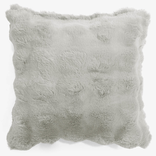 Fodera per Cuscino 47 x 47cm - Pelliccia Sintetica a Bolle Verde Salvia 01