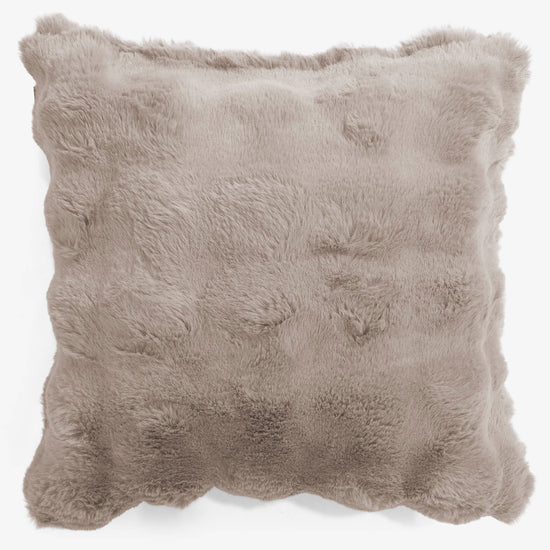 Fodera per Cuscino 47 x 47cm - Pelliccia Sintetica a Bolle Visone 01