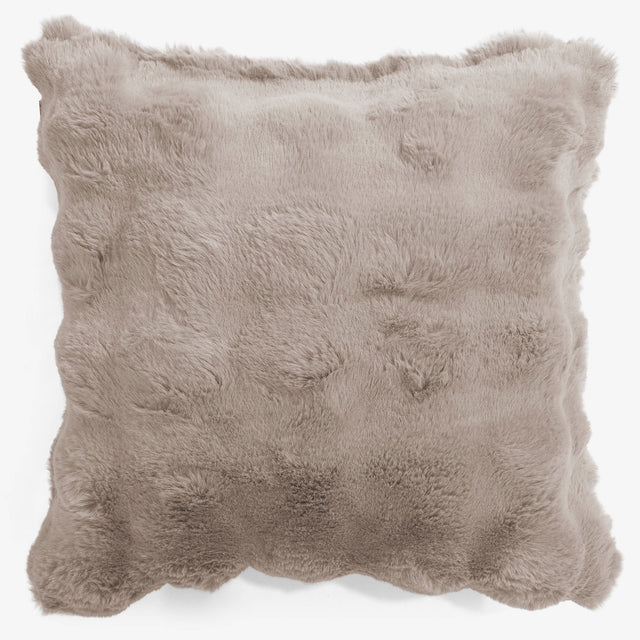 Fodera per Cuscino 47 x 47cm - Pelliccia Sintetica a Bolle Visone 01
