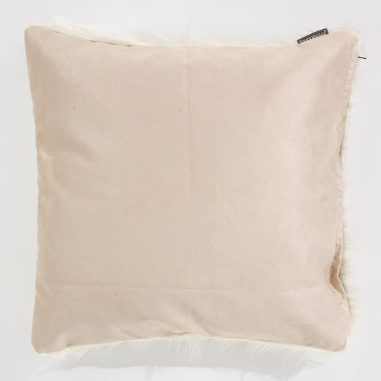 Fodera per Cuscino 47 x 47cm - Pelliccia Sintetica Mongola Panna 02