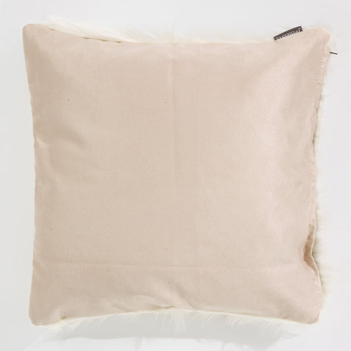Fodera per Cuscino 47 x 47cm - Pelliccia Sintetica Mongola Panna 02
