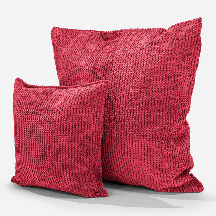 Fodera per Cuscino 47 x 47cm - Pompon Rosso pastello 02