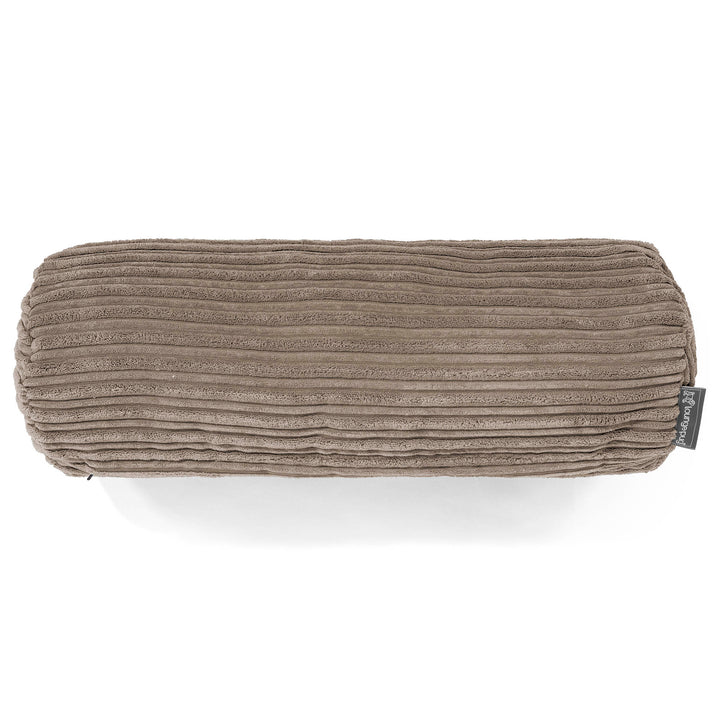 Fodera per Cuscino a Rullo 20 x 55cm - Velluto a Coste Grigio Tortora 02