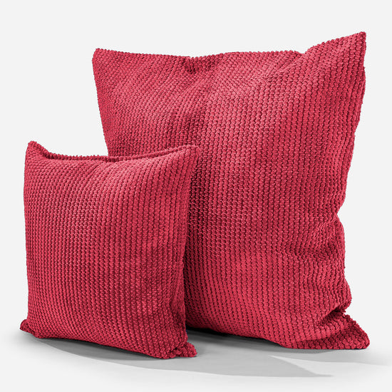 Fodera per Cuscino Gigante 70 x 70cm - Pompon Rosso pastello 02