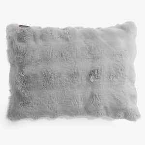 Fodera per Cuscino Rettangolare 35 x 50cm - Pelliccia Sintetica a Bolle Grigio