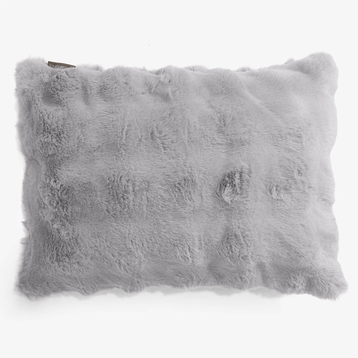Fodera per Cuscino Rettangolare 35 x 50cm - Pelliccia Sintetica a Bolle Grigio 01