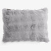 Fodera per Cuscino Rettangolare 35 x 50cm - Pelliccia Sintetica a Bolle Grigio 01