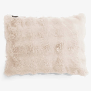 Fodera per Cuscino Rettangolare 35 x 50cm - Pelliccia Sintetica a Bolle Panna