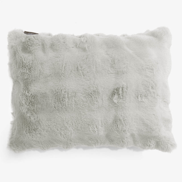 Fodera per Cuscino Rettangolare 35 x 50cm - Pelliccia Sintetica a Bolle Verde Salvia 01