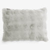 Fodera per Cuscino Rettangolare 35 x 50cm - Pelliccia Sintetica a Bolle Verde Salvia 01