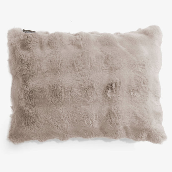 Fodera per Cuscino Rettangolare 35 x 50cm - Pelliccia Sintetica a Bolle Visone 01