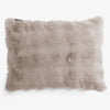 Fodera per Cuscino Rettangolare 35 x 50cm - Pelliccia Sintetica a Bolle Visone 01